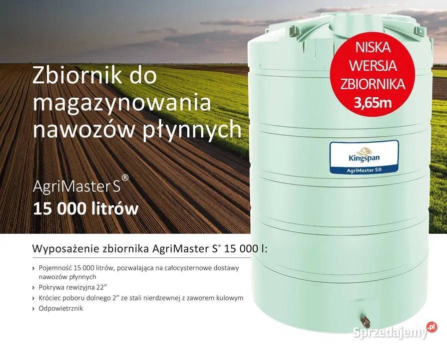 Zbiornik AgriMaster 15000L NISKI specjalna Zielona Góra