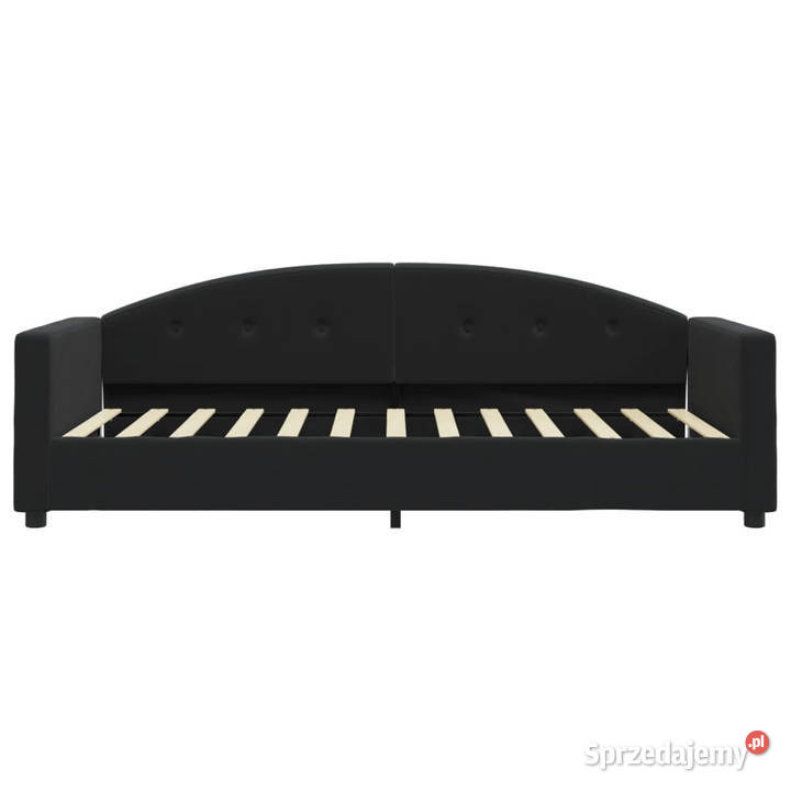 Sofa z funkcją spania czarna obita aksamitem Warszawa