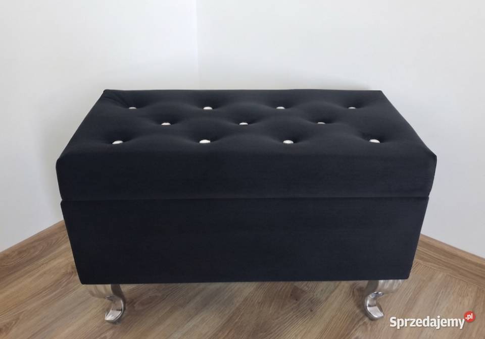 Pufa tapicerowana 60x30 otwierana glamour do Stronie