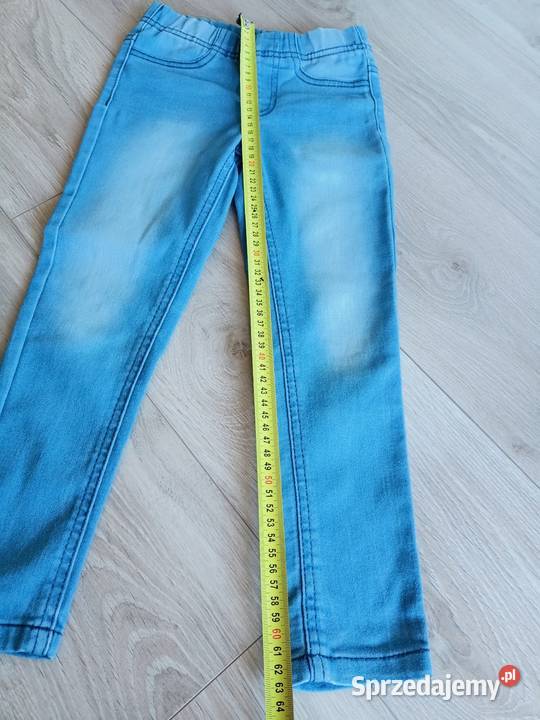 Spodnie jeansowe rurki dziewczęce 110 Spodnie