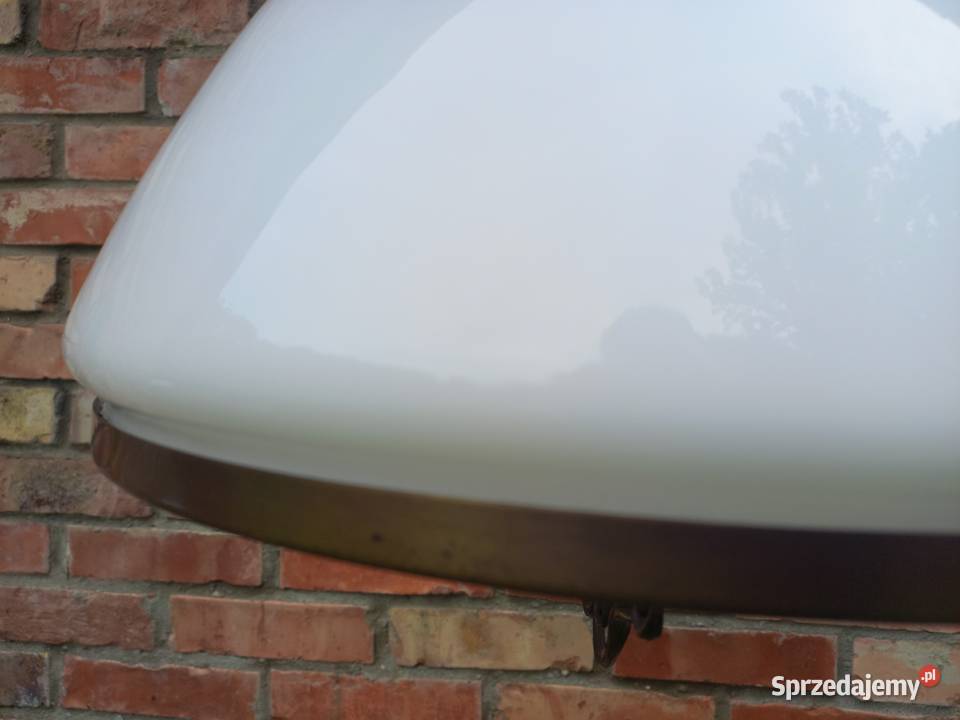 Żyrandol szklany metalowy holenderski z Gawroniec