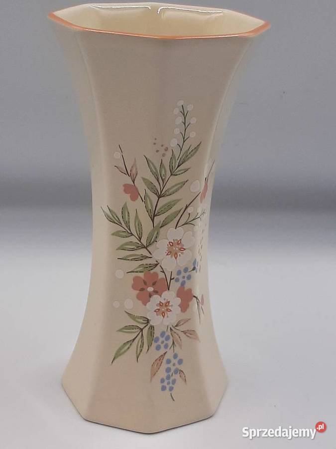 Piękny porcelanowy wazon sygnowany angielski Inowrocław