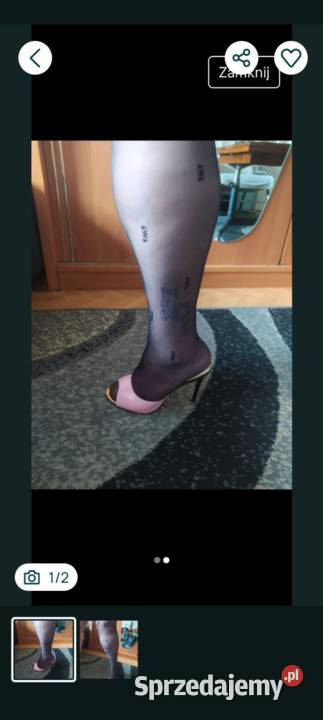 Piękne nowe cienkie granatowe pończochy ze Ostrów Wielkopolski