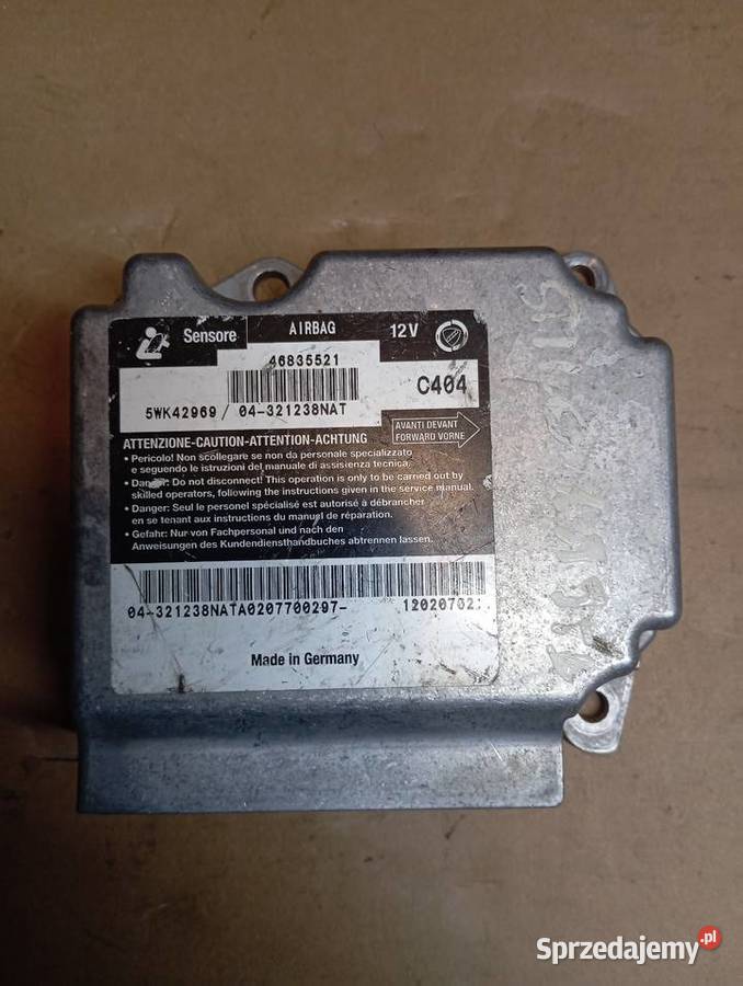 Moduł sterownik airbag 46835521