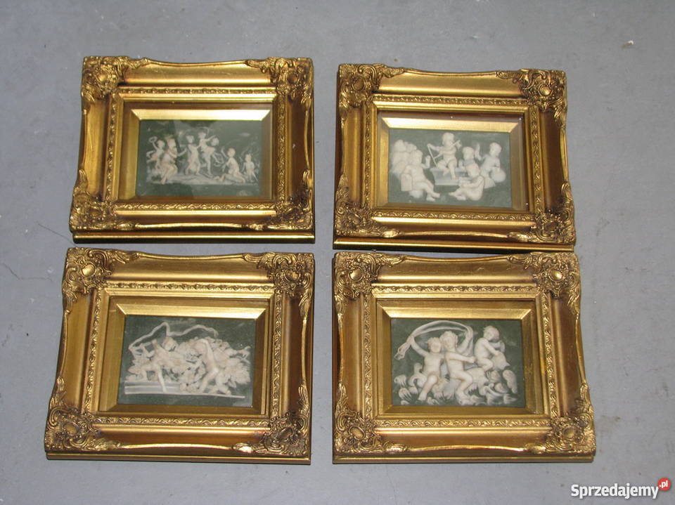 4 obrazy alabastrowe alabastry komplet obrazów