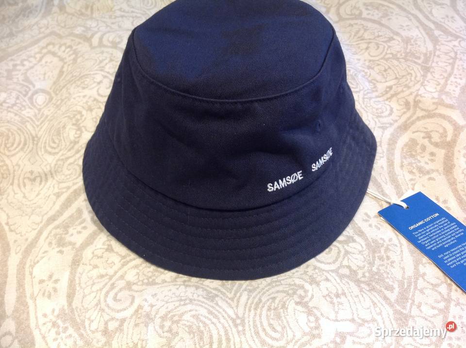Kapelusz Granatowy SAMSOESAMSOE Unisex ONE SIZE Uniseks Galanteria i dodatki Nowa Sól