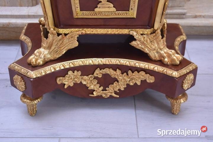 ZEGAR COKOŁOWY W STYLU LUDWIKA XVI ZŁOCONY WG