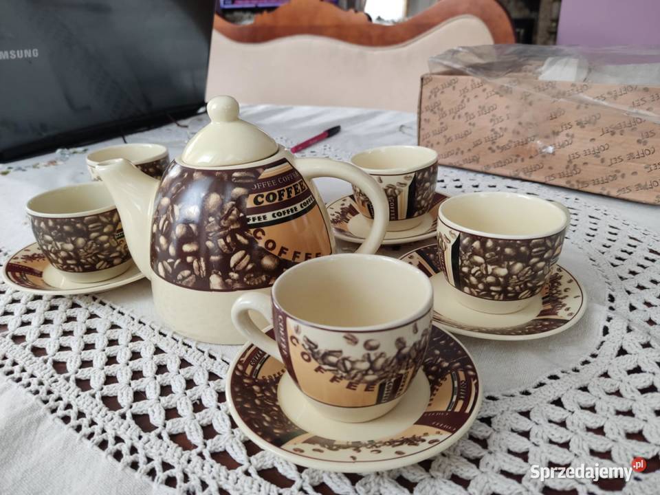 serwis ceramiczny dzbanek i filiżanki Dom i Ogród lubuskie