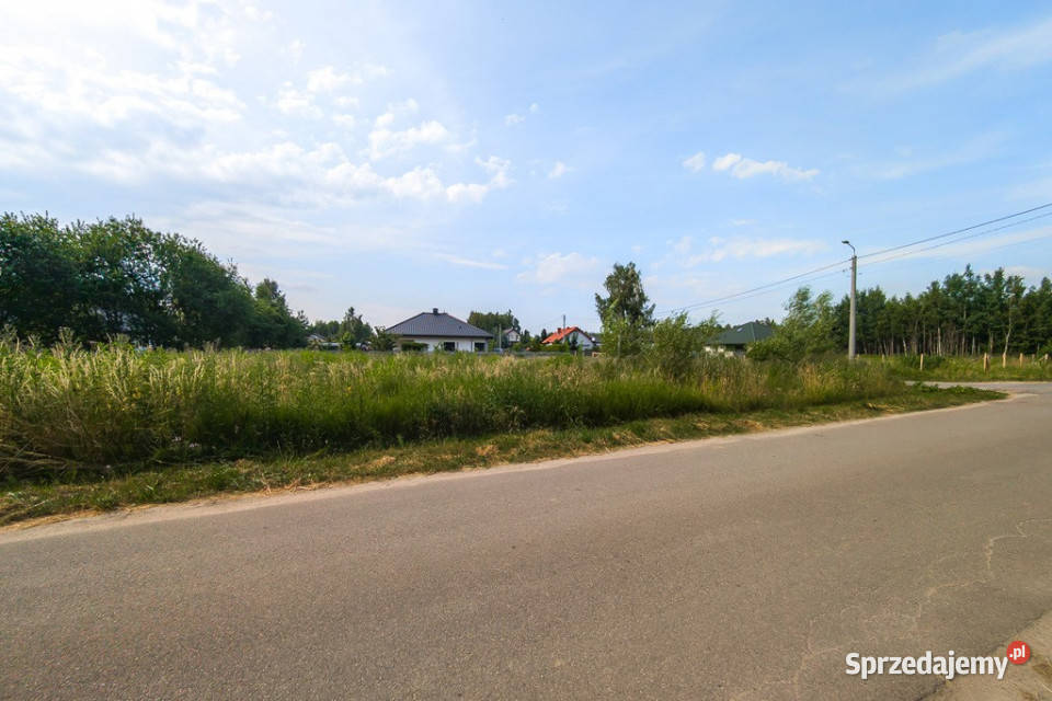 Justynów działka 1299 m pozwolenie i media