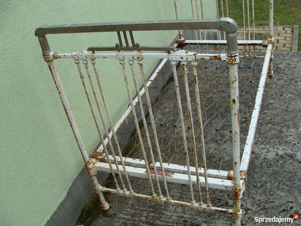 STARE ZABYTKOWE ŁÓŻKO LOGO PRODUCENTA Brzozów