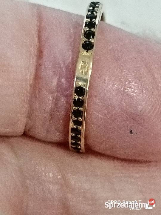 Złoty Nowy pierścionek z Onyksami 10pr585 złoto zachodniopomorskie