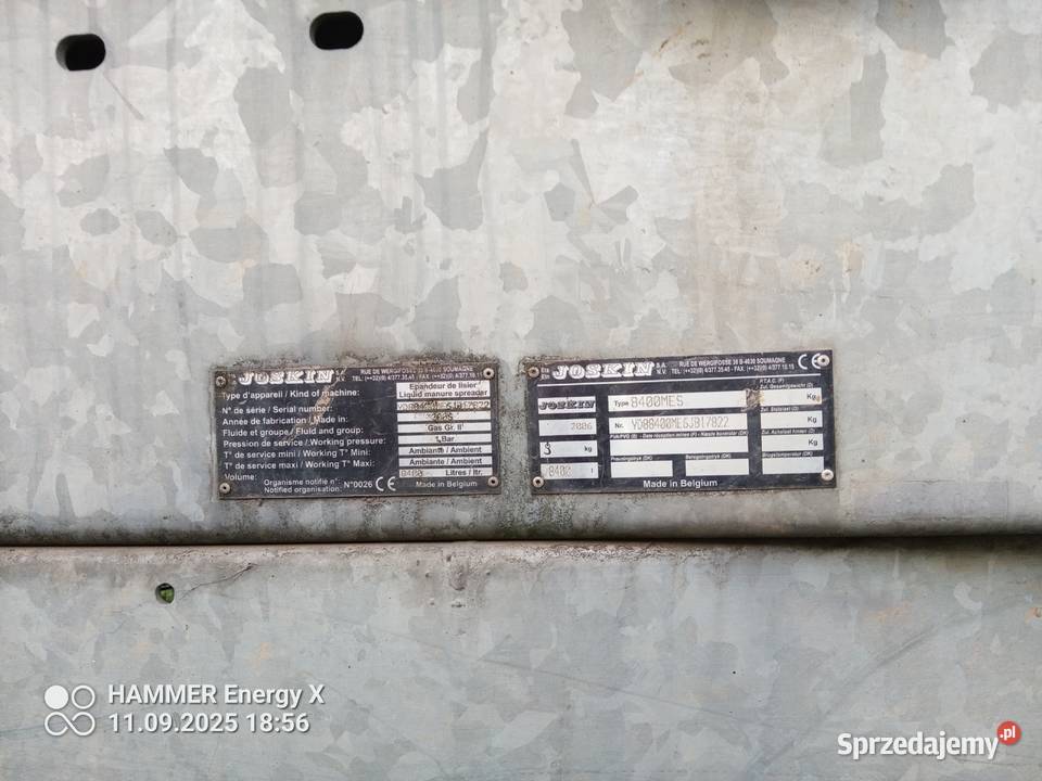 Beczka asenizacyjne Joskin 8400 l Modulo2 Joskin