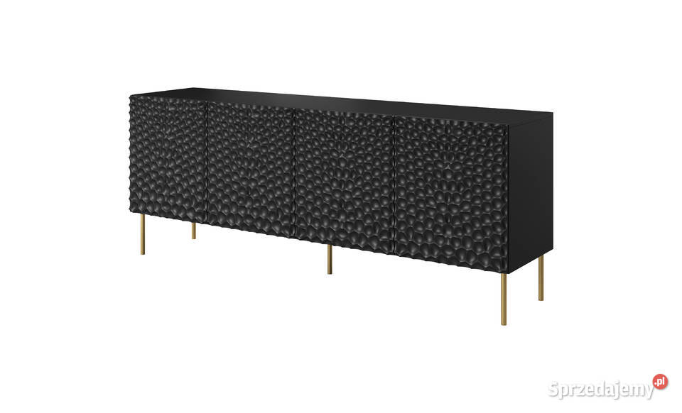 Nowoczesna komoda HOLE 190 czarny mat Meble Rzeszów