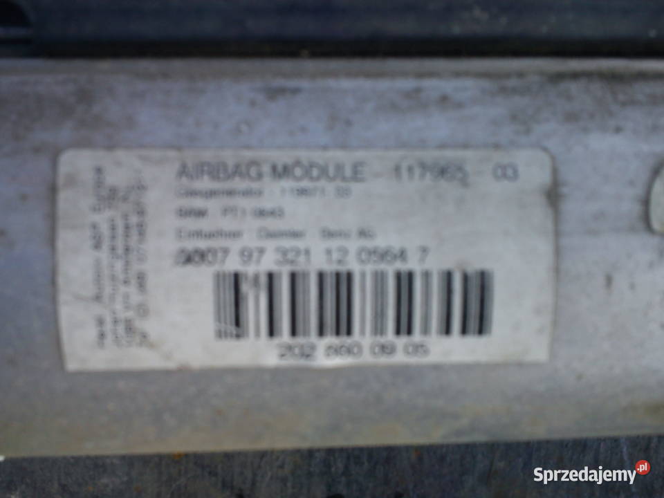 Airbag Daimler benz mercedes pasażer Aleksandrów Łódzki