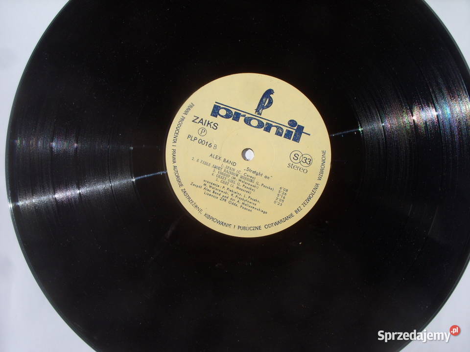 LPJazz Winyl ALEX BAND STRAIGHT ON Pronit 0016 Wołów