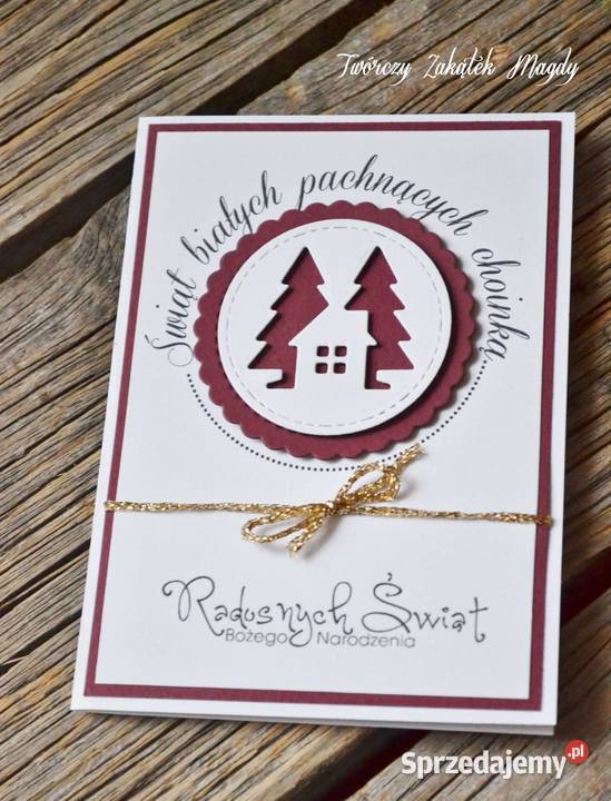 Kartka świąteczna na Boże Narodzenie ręcznie Słupsk
