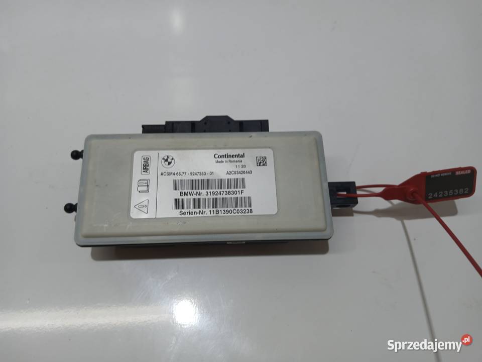 MODUŁ PODUSZEK POWIETRZNYCH BMW X3 F25 9247383 osobowe Komputery Strzyżewice