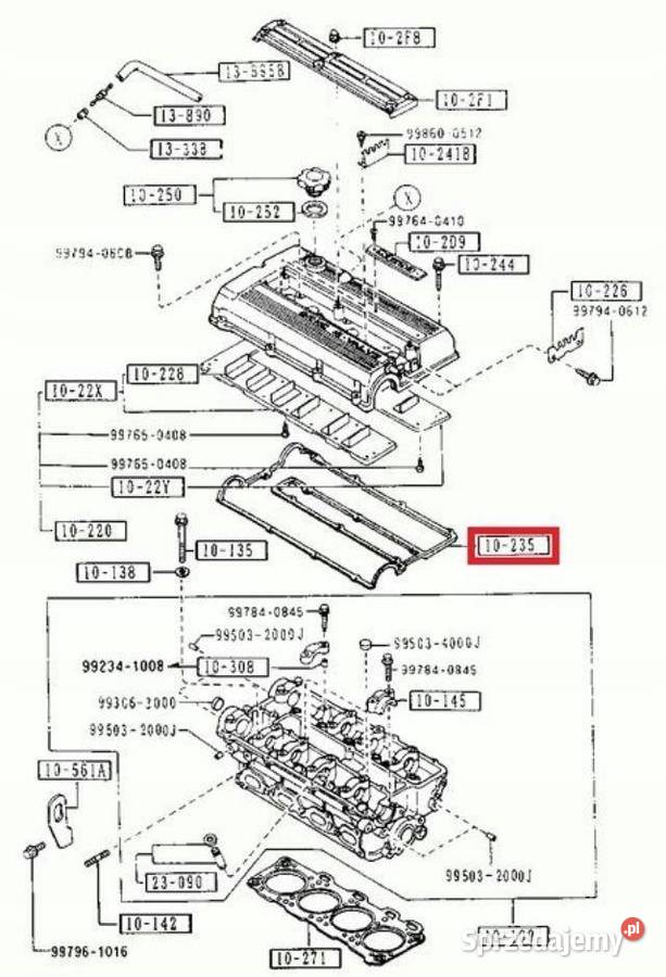 USZCZELKA POKRYWY ZAWORÓW MAZDA 626 III 20 ORYG lubelskie