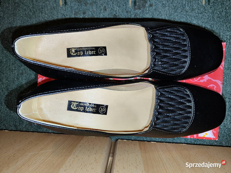 Półbuty skórzane czarne damskie Lublin