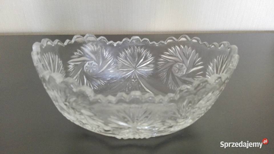 Gondolka stare szkło PRL huta Hortensja Warpechy Stare sprzedam