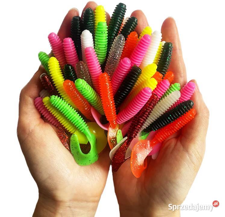 Zestaw 10 przynęt sztucznych twister sprzedam