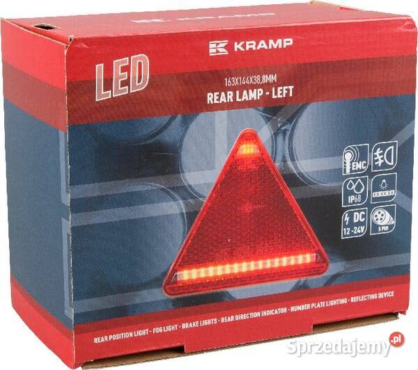 Lampa tylna zespolona LED lewa trójkątna 1224V małopolskie Kamionna