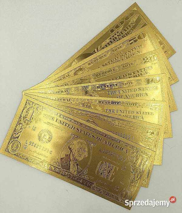 ZŁOTE BANKNOTY CERTYFIKAT Komplet 8 ZŁOTO 24 Sosnowiec