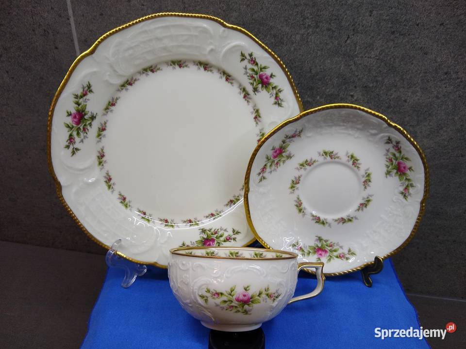 Filiżanka herbata Rosenthal Sanssouci Moosrose Porcelana i szkło