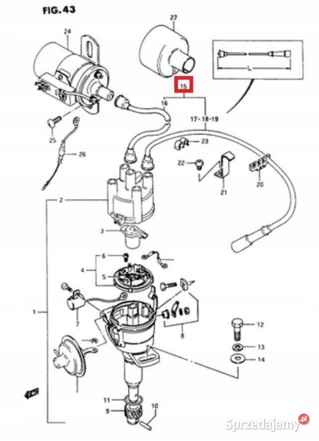 PRZEWÓD ZAPŁONOWY SUZUKI SAMURAI 8804 ALTO III sprzedam