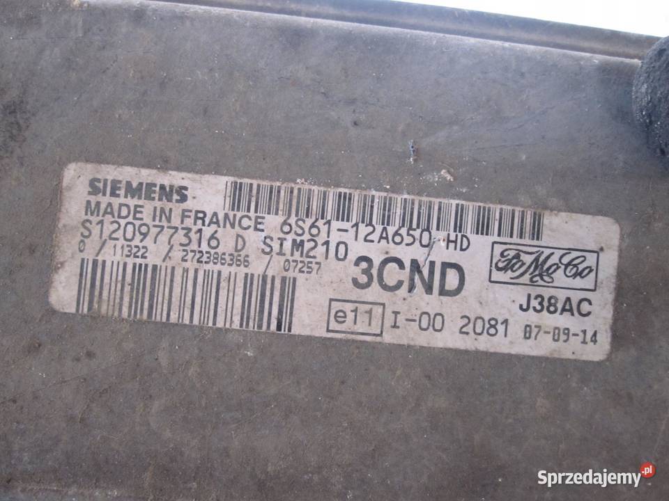 FORD 14 komputer sterownik silnika 6S6112A650HD świętokrzyskie