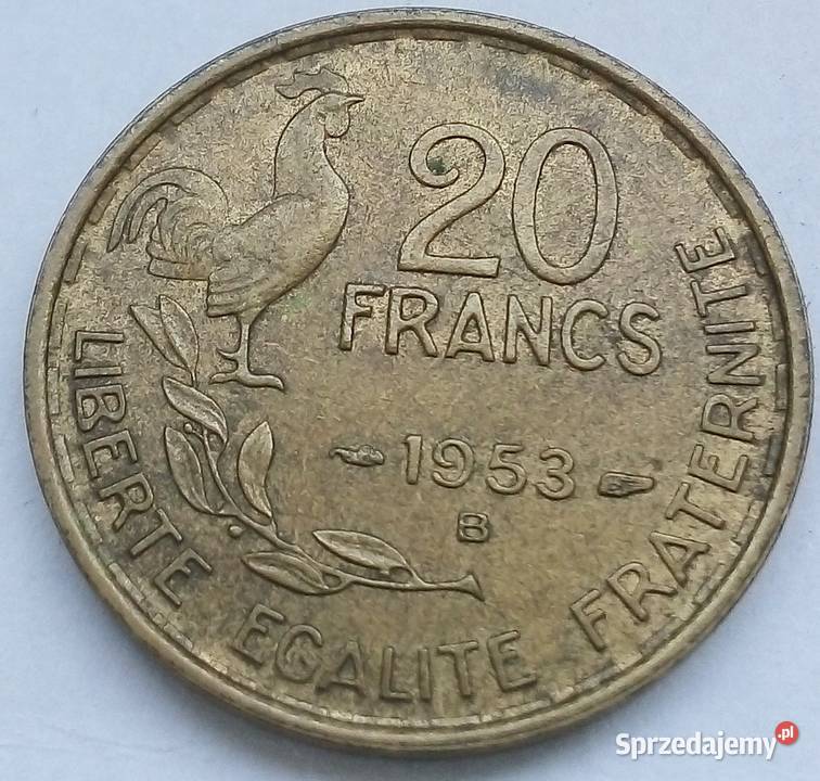 FRANCJA20 FRANCS1953rBKOGUT Legionowo