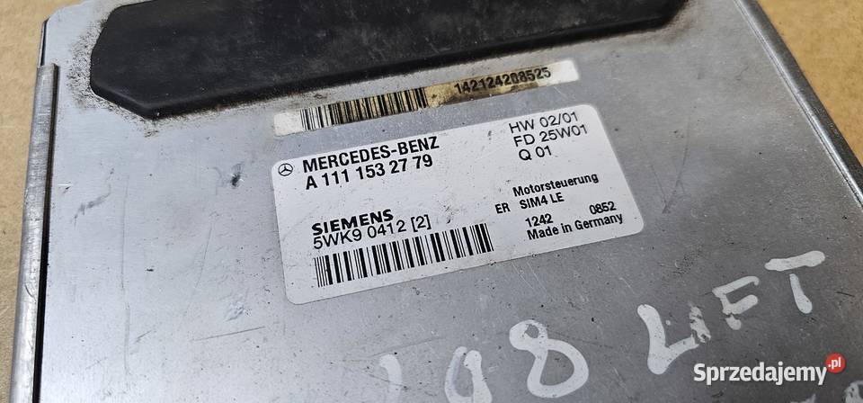 Sterownik komputer silnika mercedes clk w208 20k Zbąszyń