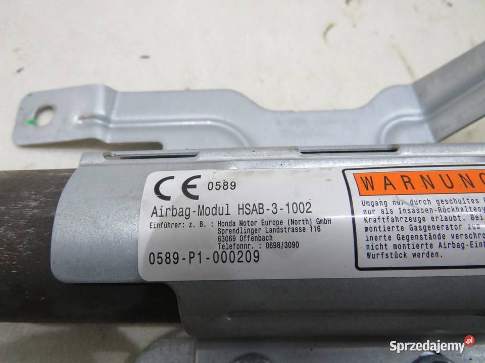 KURTYNA AIRBAG BOCZNA PRAWA CIVIC IX HB lubelskie