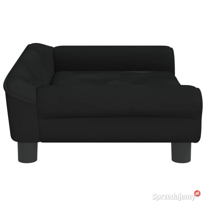 Sofa dzieci czarna 70x45x26 aksamit WM3196404 Warszawa