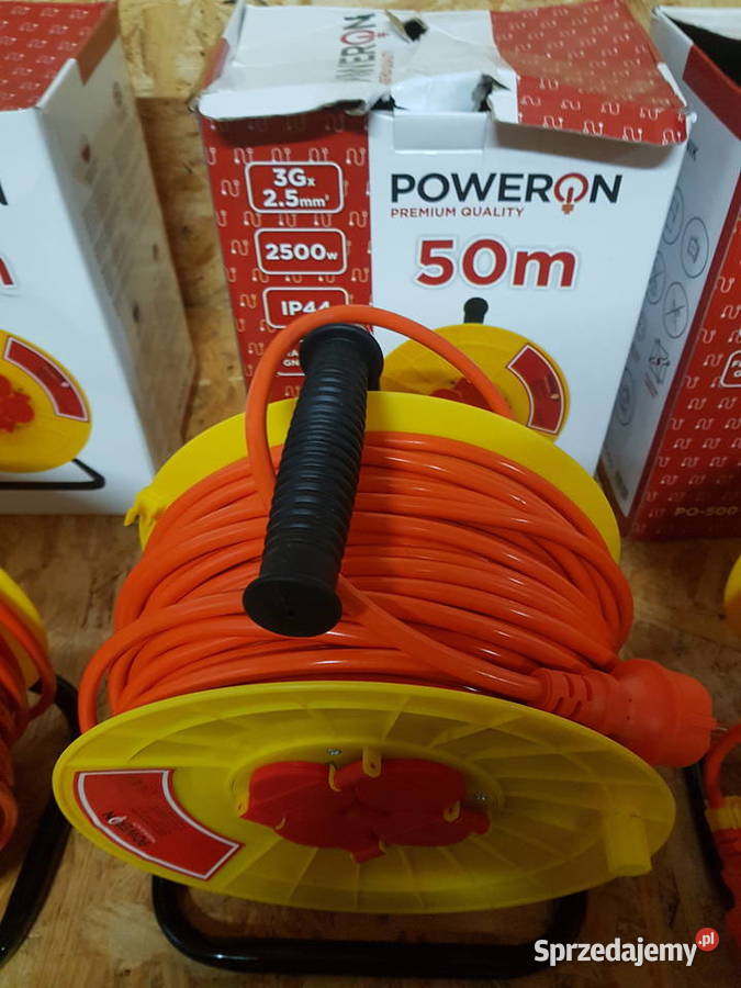 Przedłużacz bębnowy 50m kabla 3x 25mm na bębnie
