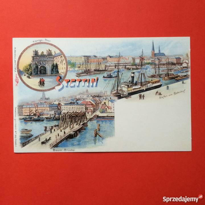 921 reprint widokówki ze Stettina Szczecin