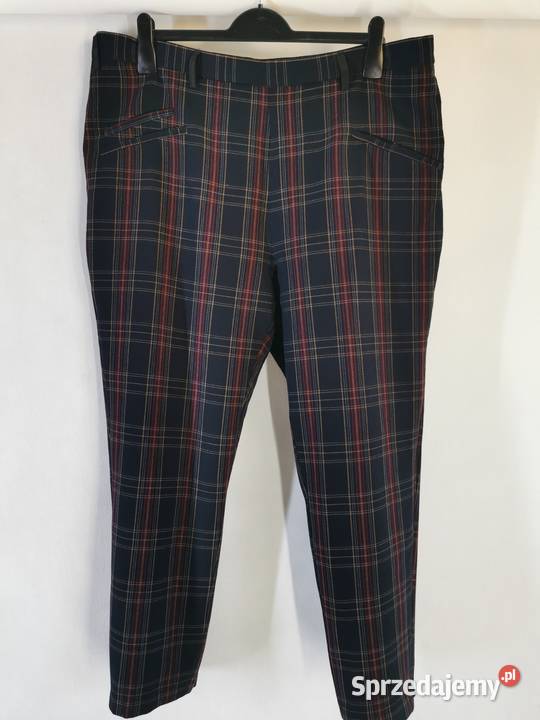 ciepłe spodnie w kratę 4648 Lublin