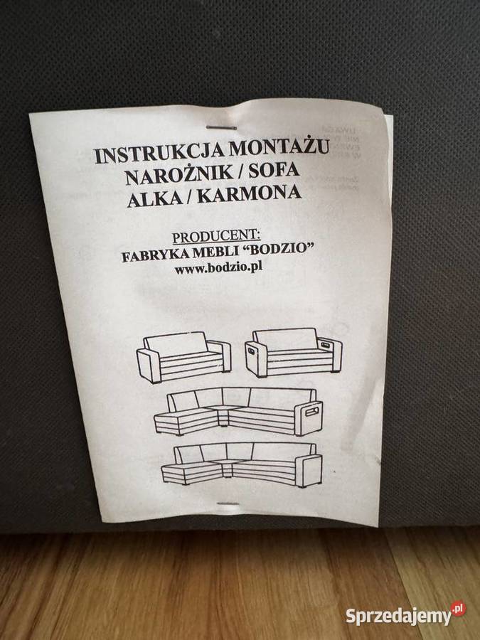 Narożnik Bodzio ALKA KARMONA 200 170 Raszków sprzedam