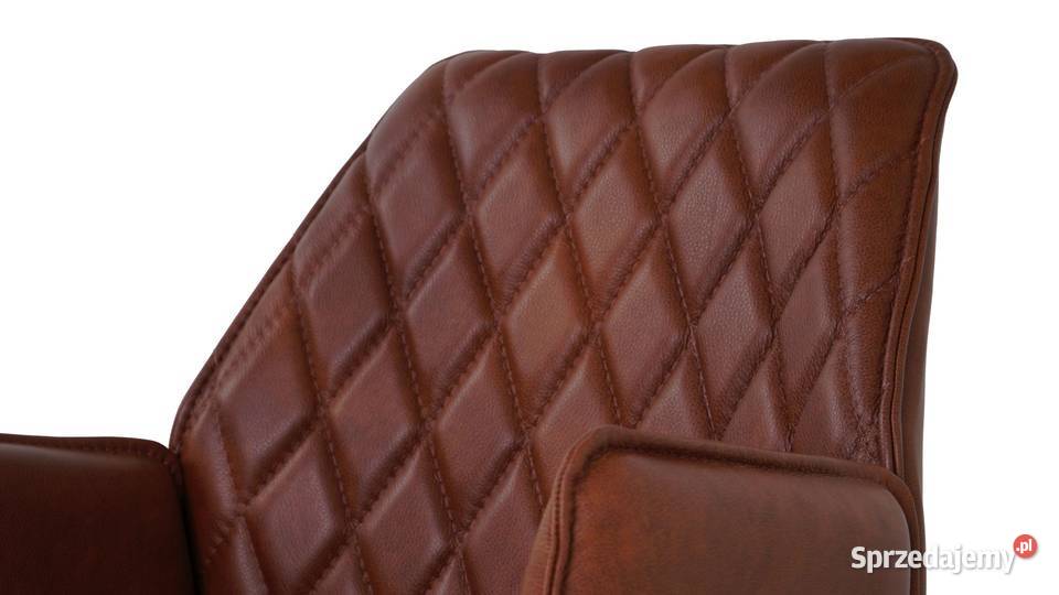 Krzesło Rio w brązowej skórze naturalnej Woźniki