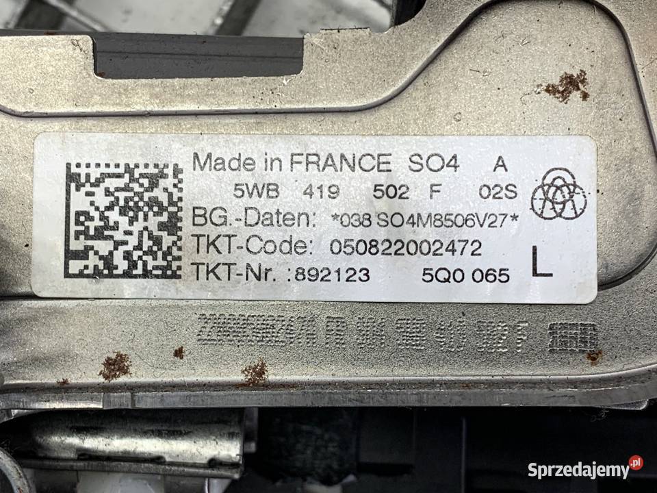 KOLUMNA KIEROWNICZA VW GOLF VIII 5WB419502F osobowe sprzedam