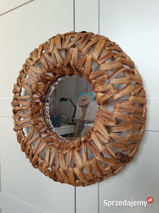 LUSTRO okrągłe 46 Pepco Rama pleciona z trawy Brzostek