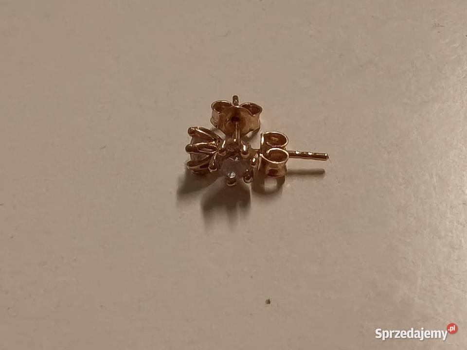 Sprzedam złote kolczyki585 użyte dwukrotnie Stargard sprzedam
