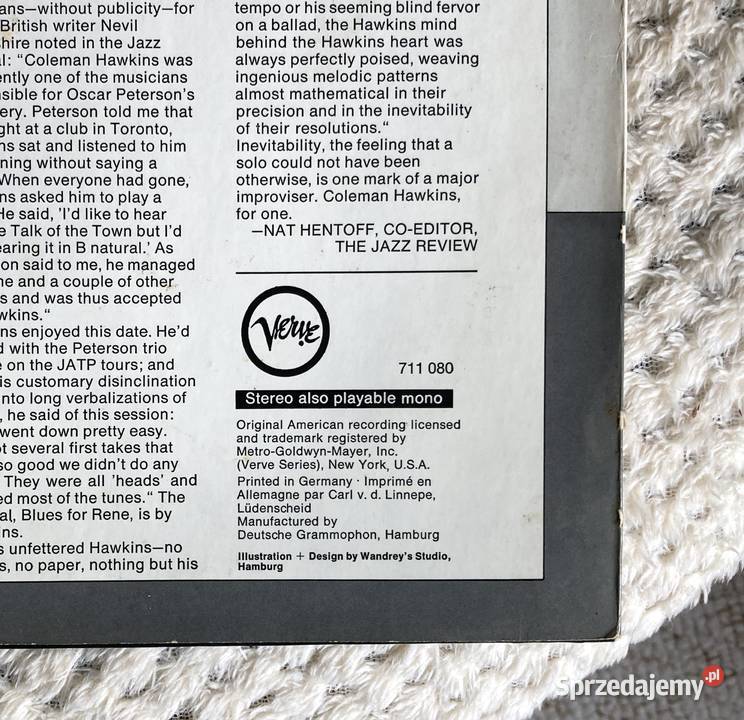 Coleman Hawkins with The Oscar Peterson Quartet Szczecin sprzedam
