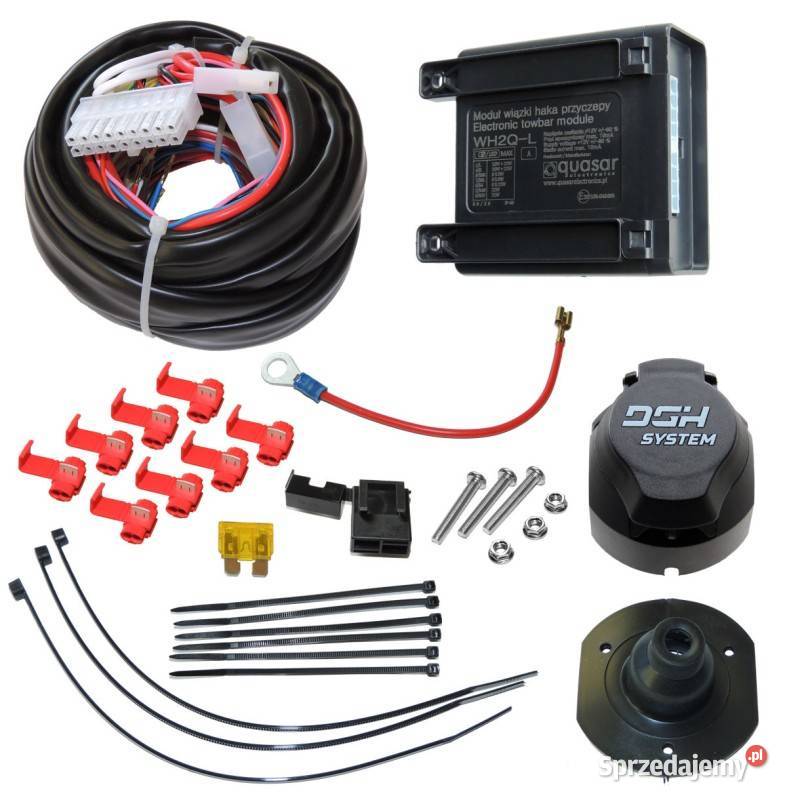 Komplet Hak holowniczy wypinany Moduł haka Krzywaczka