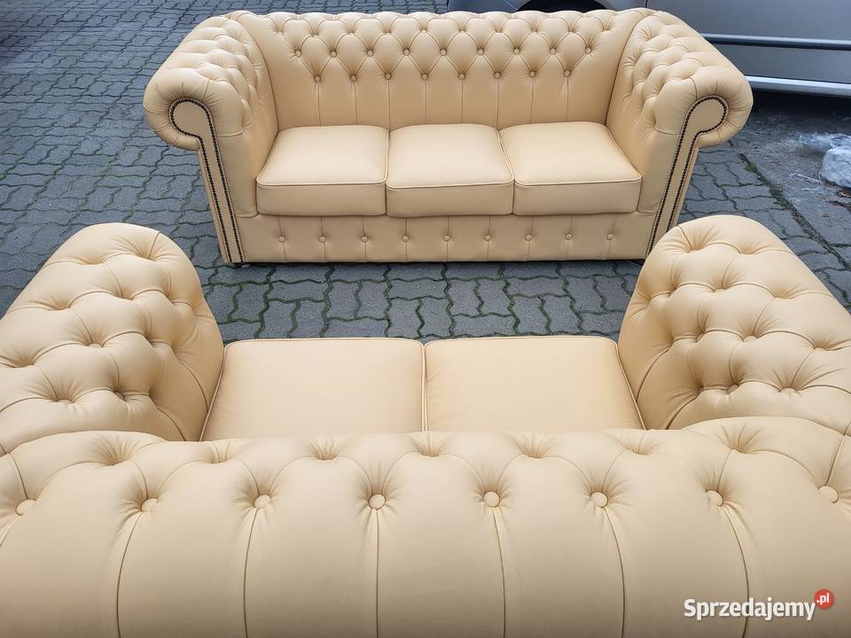 Chesterfield Classic włoska skóra naturalna kujawsko-pomorskie Grudziądz