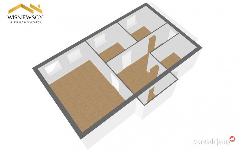 Mieszkanie 3 pokoje na parterze 66m2 Pasłęk