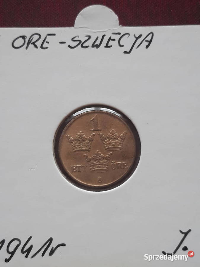 1 Ore Szwecja 1941 Śliczne wielkopolskie Konin