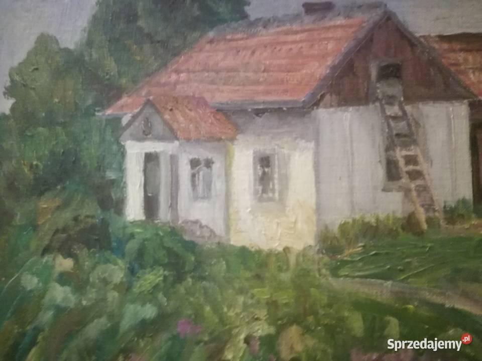 Obraz olejny Cz Mostowski Podgórska Zagroda Kraków