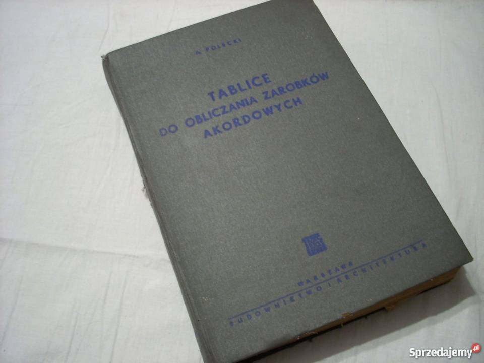 Polecki Tablice do obliczania zarobków Lesko sprzedam