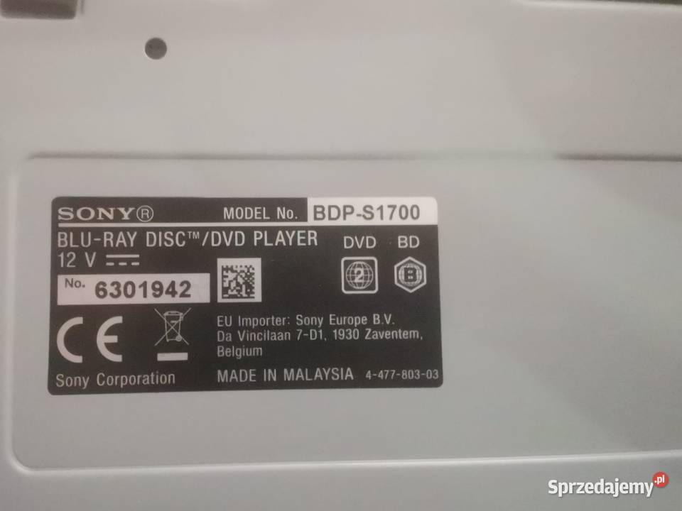 Odtwarzacz Bluray Sony BDPS1700